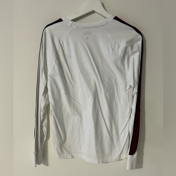 Men Fashion white long sleeve stripe T-shirt by Hollister size Small - Picture 4 of 7